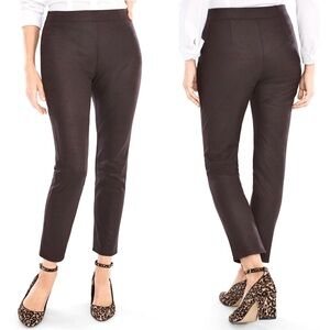 Chico’s Faux Suede Knit Leggings Women’s Size 18 Petite Pull On Stretch Slimming